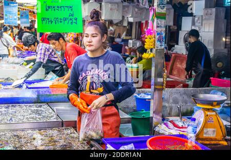 Fischmarkt in Naklua Bezirk Chonburi Thailand Asien Stockfoto