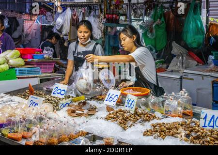 Fischmarkt in Naklua Bezirk Chonburi Thailand Asien Stockfoto