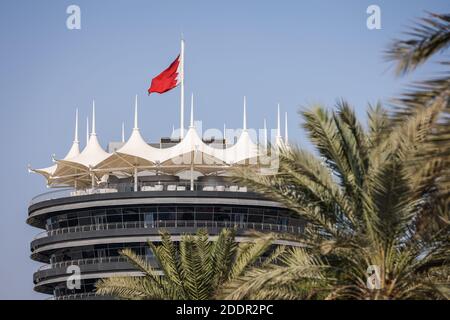 Illustration, Flagge, Drapeau während des Formel 1 Gulf Air Bahrain Grand Prix 2020, vom 27. Bis 29. November 2020 auf dem Bahrain International Circuit, in Sakhir, Bahrain - Foto Antonin Vincent / DPPI / LM Stockfoto