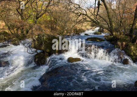 Tarn Beck bei Seathwaite im Duddon Valley im English Lake District National Park, Cumbria, England. Stockfoto