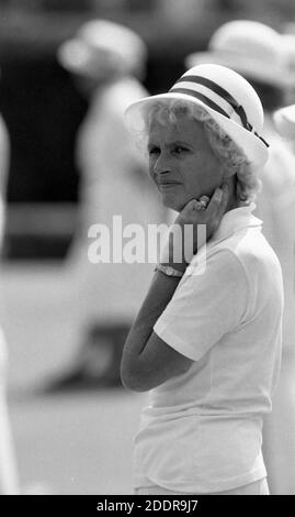 Szenen aus der Ladies Crown Green Bowls Championship in Worthing 1989. Foto von Tony Henshaw Stockfoto