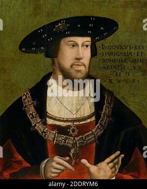 Hans Krell - Porträt König Ludwigs II. Von Ungarn (um 1526). Stockfoto