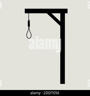 Galgen - Ausrüstung für Selbstmord / Hinrichtung durch Hängen nach Wegen der Todesstrafe und des Kapitals zum Tode gebracht werden Bestrafung Stockfoto