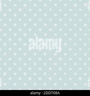 Handgezeichnetes Blue Polka Dot Vektor nahtloses Muster Stock Vektor