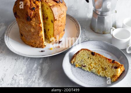 Italienischer Panettone Stockfoto