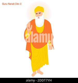 Vektor-Illustration für Guru Nanak Jayanti der Geburtstag von Guru Nanak dev ji. Abstraktes Design. Stock Vektor