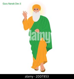 Vektor-Illustration für Guru Nanak Jayanti der Geburtstag von Guru Nanak dev ji. Abstraktes Design. Stock Vektor