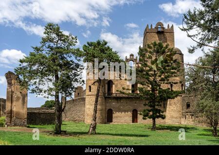 Fasil Ghebbi Festung auf Gondar oder Gonder in Amhara Region Nordäthiopiens Stockfoto