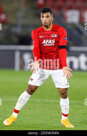 Alkmaar, Niederlande. November 2020. ALKMAAR, AFAS Stadium 26-11-2020, Saison 2020/2021, Europa League AZ Spieler Owen Wijndal Credit: Pro Shots/Alamy Live News Stockfoto