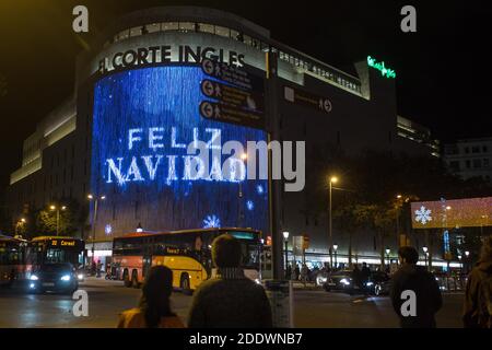 26. November 2020: Lichtakt der Weihnachtsbeleuchtung 2020 in Barcelona Credit: Thiago Prudencio/DAX/ZUMA Wire/Alamy Live News Stockfoto