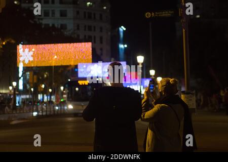 26. November 2020: Lichtakt der Weihnachtsbeleuchtung 2020 in Barcelona Credit: Thiago Prudencio/DAX/ZUMA Wire/Alamy Live News Stockfoto