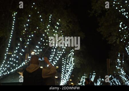26. November 2020: Lichtakt der Weihnachtsbeleuchtung 2020 in Barcelona Credit: Thiago Prudencio/DAX/ZUMA Wire/Alamy Live News Stockfoto