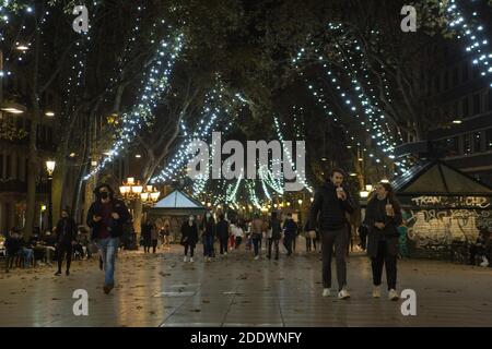 26. November 2020: Lichtakt der Weihnachtsbeleuchtung 2020 in Barcelona Credit: Thiago Prudencio/DAX/ZUMA Wire/Alamy Live News Stockfoto