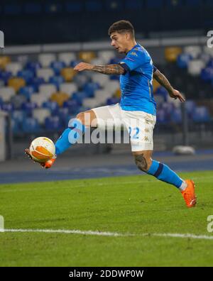 Neapel, Kampanien, Italien. November 2020. Während des Champions-League-Fußballmatches SSC Napoli gegen FC Rijeka am 26. November 2020 im San Paolo-Stadion in Neapel.im Bild: Giovanni di Lorenzo. Quelle: Fabio Sasso/ZUMA Wire/Alamy Live News Stockfoto