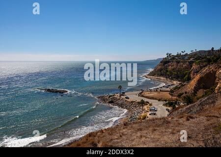 White Point Beach in San Pedro California von oben gesehen Stockfoto