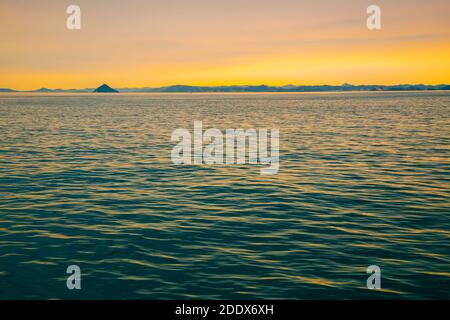 Dämmerung Sonnenuntergang Meer in Takamatsu, kagawa, Japan Stockfoto