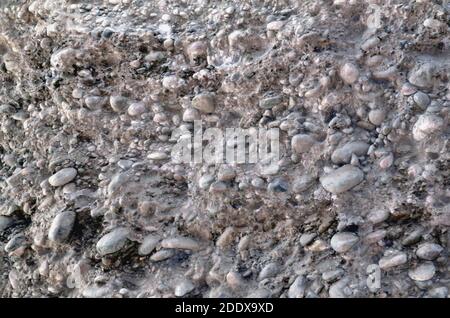 Bodenquerschnitt der Weinberge in Mendoza Argentinien Stockfoto