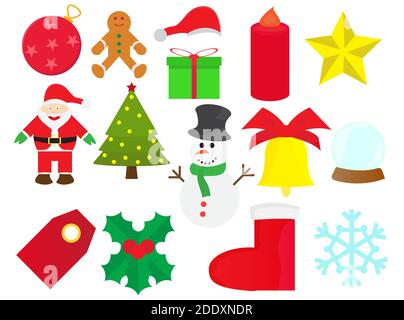 Weihnachten Elemente und Dekoration Vektor-Design Stock Vektor