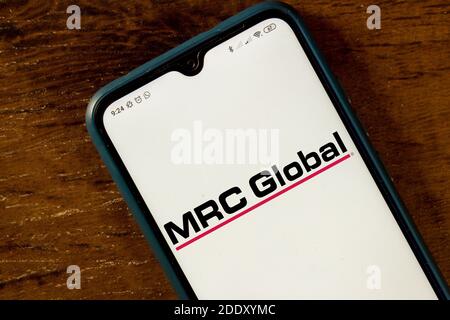 Brasilien. September 2020. In dieser Abbildung wird das MRC Global Logo auf einem Smartphone angezeigt. Kredit: SOPA Images Limited/Alamy Live Nachrichten Stockfoto