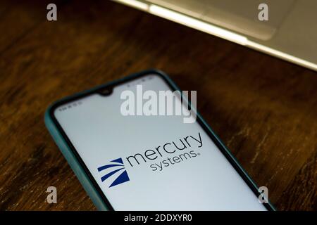 Brasilien. September 2020. In dieser Abbildung wird das Logo von Mercury Computer Systems auf einem Smartphone angezeigt. Kredit: SOPA Images Limited/Alamy Live Nachrichten Stockfoto