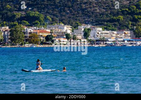 Allgemeine Ansicht von Palaia Fochaia an der Athenäischen Riviera in Attica Griechenland - Foto: Geopix Stockfoto