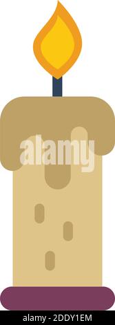 Kerze, Abendessen, Feuer, Advent Farbe mit Hintergrund Vektor-Symbol, die leicht ändern oder bearbeiten können Stock Vektor