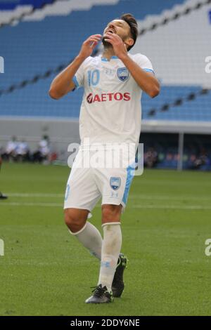 AL WAKRAH, KATAR - 25. NOVEMBER: Milos Ninkovic vom Sydney FC beim AFC Champions League Group H Spiel zwischen Jeonbuk Hyundai Motors und Sydney FC im Al Janoub Stadium am 25. November 2020 in Al Wakrah, Katar. (Foto von Colin McPhedran/MB Media) Stockfoto