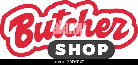 Metzgervektorbeschriftung Stock Vektor