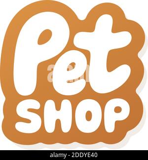 PET Shop Vektorschriftzug Stock Vektor