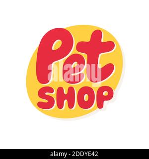 PET Shop Vektorschriftzug Stock Vektor