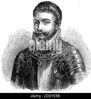 General auf See Robert Blake, 27. September 1598 - 17. August 1657, ein wichtiger Marinekommandeur des Commonwealth of England / Robert Blake, 27. September 1598 - 17. August 1657, war ein englischer Admiral und Mitgründer der Seeherrschaft des britischen Commonwealth, Historisch, historisch, digital verbesserte Reproduktion eines Originals aus dem 19. Jahrhundert / digitale Reproduktion einer Originalvorlage aus dem 19ten Jahrhundert. Jahrhundert, Stockfoto