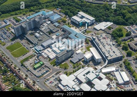 Luftaufnahme NHS Aintree Hospital, Liverpool Stockfoto