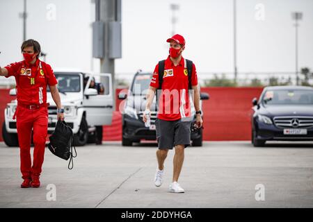 Sakhir, Bahrain. November 2020. VETTEL Sebastian (ger), Scuderia Ferrari SF1000, Portrait während des Formel 1 Gulf Air Bahrain Grand Prix 2020, vom 27. Bis 29. November 2020 auf dem Bahrain International Circuit, in Sakhir, Bahrain - Foto Florent Gooden / DPPI / LM Credit: Gruppo Editoriale LiveMedia/Alamy Live News Stockfoto