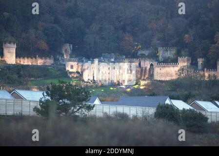 Gwrych Castle Einrichtung Zyklon für ich bin ein Promi-Prozess Kredit Ian Fairbrother/Alamy Stock Fotos Stockfoto