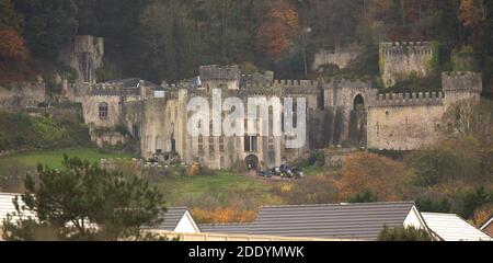 Gwrych Castle Einrichtung Zyklon für ich bin ein Promi-Prozess Kredit Ian Fairbrother/Alamy Stock Fotos Stockfoto