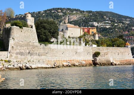 Frankreich, französische riviera, Villefranche sur Mer, die Zitadelle ist als historisches Denkmal klassifiziert, es ist eine militärische Architektur, es beherbergt Museen. Stockfoto