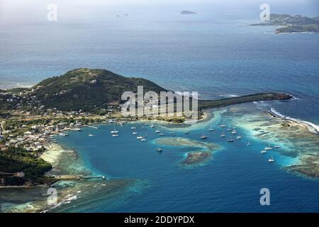 St. Vincent und die Grenadinen (Karibik) am 2017/05/16: Union Island, Clifton Harbour Stockfoto