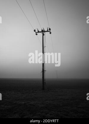 Nebliger Lockdown Walk in Hintlesham Suffolk Stockfoto