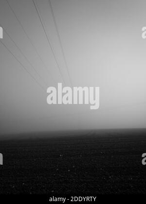 Nebliger Lockdown Walk in Hintlesham Suffolk Stockfoto