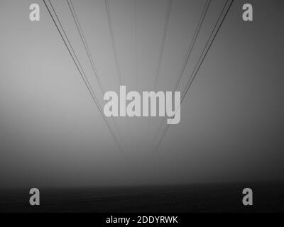 Nebliger Lockdown Walk in Hintlesham Suffolk Stockfoto