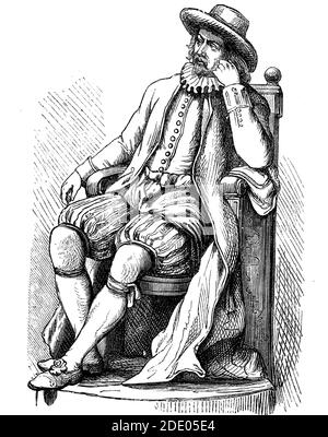 Francis Bacon, 1. Viscount St Alban, 22. Januar 1561 - 9. April 1626, auch bekannt als Lord Verulam, war ein englischer Philosoph und Staatsmann, diente als Generalstaatsanwalt und als Lord Chancellor of England / Francis Bacon, 1. Viscount St. Albans, 1. Baron Verulam, 22. Januar 1561 - 9. April 1626, war ein englischer Philosoph, Jurist, Staatsmann und gilt als Wegbereiter des Empirismus, Historisch, historisch, digital verbesserte Reproduktion eines Originals aus dem 19. Jahrhundert / digitale Reproduktion einer Originalvorlage aus dem 19ten Jahrhundert. Jahrhundert, Stockfoto
