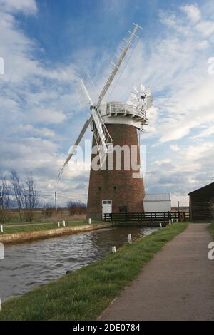 Horsey Windpumpe, Horsey Mere in Norfolk Stockfoto