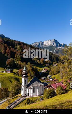 Wallfahrtskirche Maria Gern bei Berchtesgaden im Berchtesgadener Land, Bayern, Deutschland. Stockfoto