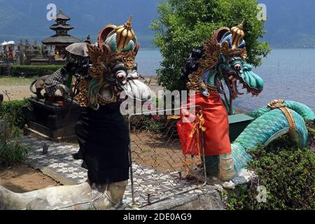 Pura Ulun Danu Bratan, Shaivite Wassertempel, Bratan See, Bali, Indonesien Stockfoto