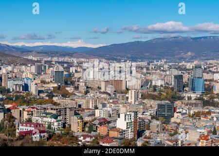 Tiflis, Georgien - 23. November, 2020: Panoramablick auf Tiflis, Stadtbild Stockfoto