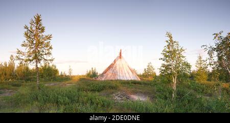 Chum Zelt in Tundra in Nordrussland, Yamal Stockfoto