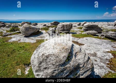 Murrooghtoohy The Burren, Co. Clare, Irland; Wilden Atlantik Weg Stockfoto