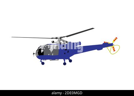 Wasserflugzeug Hubschrauber fliegen mit ein paar Rettungsteam Stock Vektor