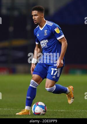 Keanan Bennetts of Ipswich Town - Ipswich Town V Hull City, Sky Bet League One, Portman Road, Ipswich, UK - 24. November 2020 nur zur redaktionellen Verwendung - es gelten die DataCo-Einschränkungen Stockfoto