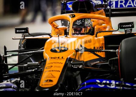 Sakhir, Bahrain. November 2020. 04 NORRIS Lando (gbr), McLaren Renault F1 MCL35, Aktion während des Formel 1 Gulf Air Bahrain Grand Prix 2020, vom 27. Bis 29. November 2020 auf dem Bahrain International Circuit, in Sakhir, Bahrain - Foto Antonin Vincent/DPPI/LM Credit: Gruppo Editoriale LiveMedia/Alamy Live News Stockfoto